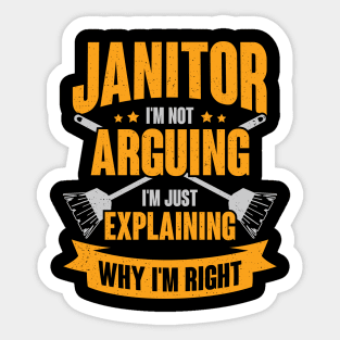 Funny Janitor Custodian Gift Sticker